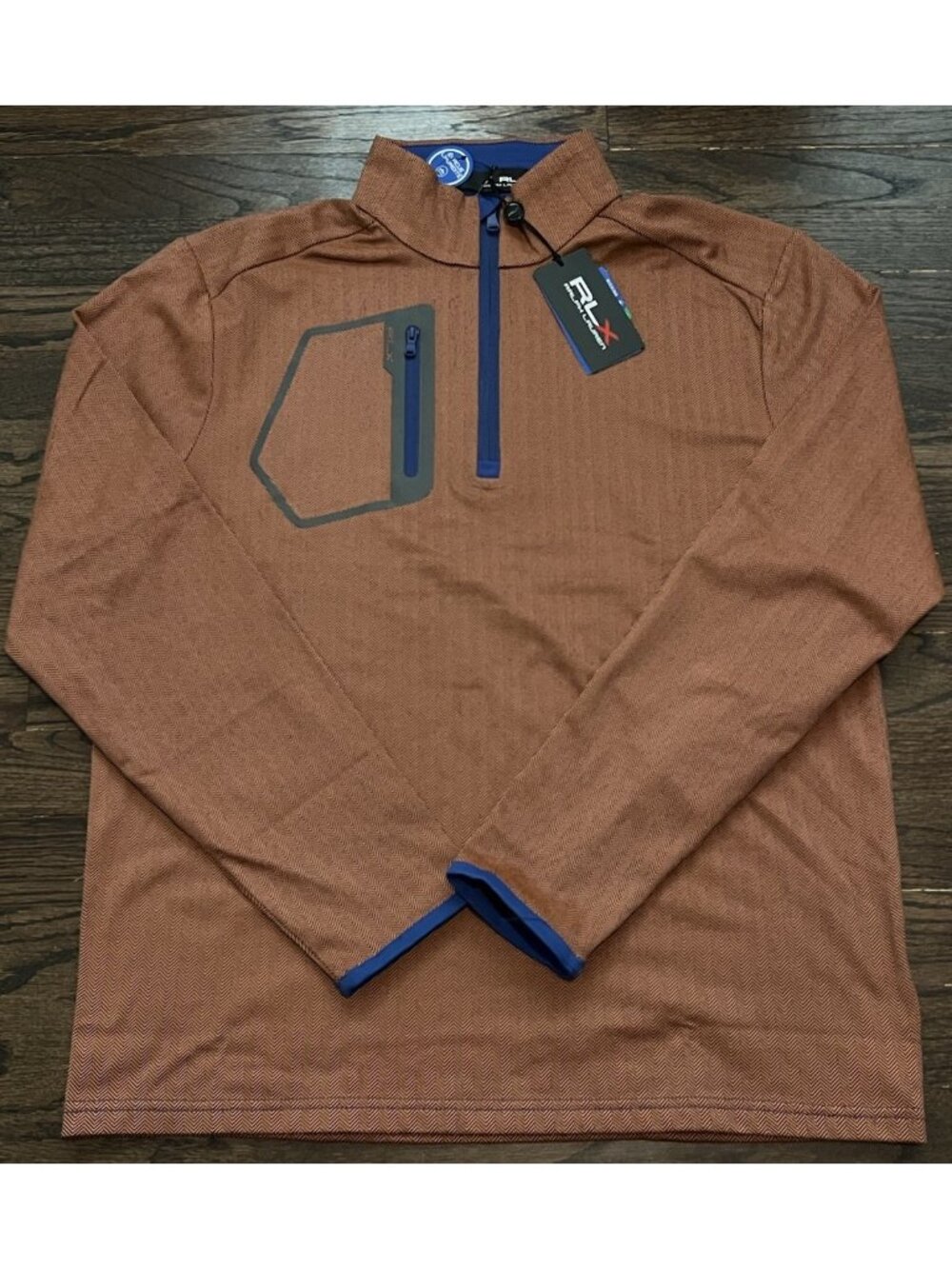 NWT RLX Ralph Lauren Pullover Wicking Quarter Zip Heather Mens Size Medium $168
